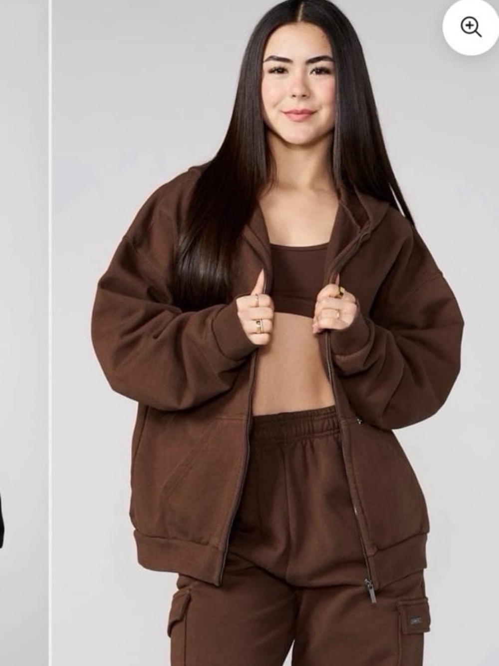 YoungLA Women's Brown Zip-Up Kove Hoodie